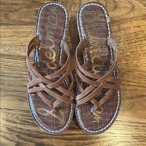 Sam Edelman Elegant Brown Strappy Sandals